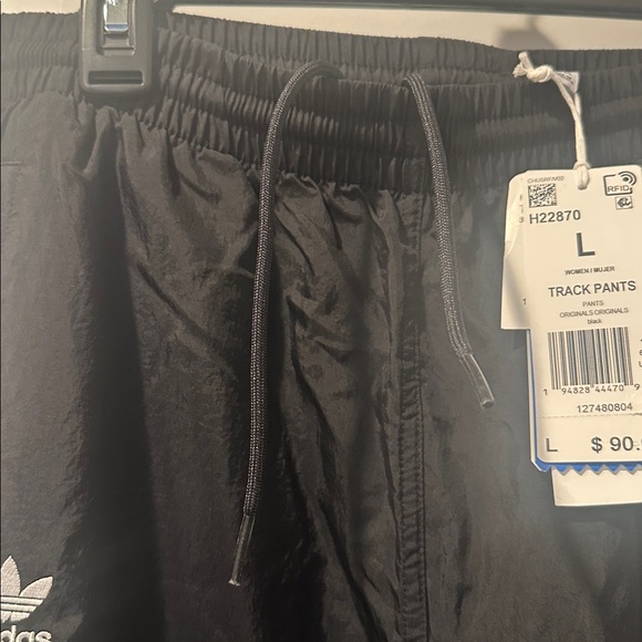 Adidas womens track pants, black with white stripes, size large - Picture 5 of 5